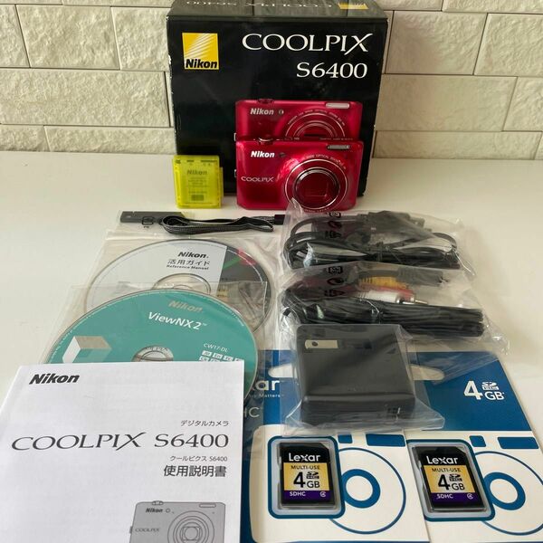 Nikon デジタルカメラ COOLPIX S6400 グロッシーレッド