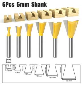  woodworking have drill router bit trimmer axis car nk6mm cutter endmill f rice 6 pcs set 