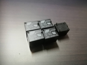 SRA-12VDC-CL 12V 20A small size power relay 2 contact 1 circuit 5 piece set 