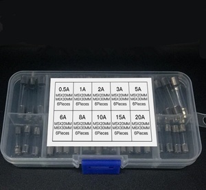 6×30 + 5×20mm glass tube fuse set 10 price ×3 piece ×2 kind total 60 piece set 0.5A 1A 2A 3A 5A 6A 8A 10A 15A 20A experiment for 