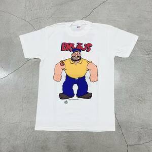 90s デッドストック POPEYE ポパイ BRUTUS ブルート 両面プリント USA製 Ｔシャツ L/CR