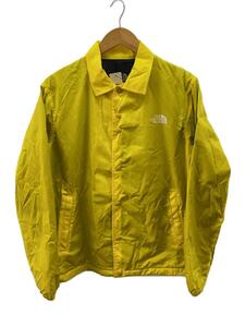 THE NORTH FACE◆THE COACH JACKET_ザコーチジャケット/L/ナイロン/YLW/無地