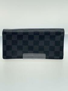 LOUIS VUITTON◆ポルト・フォイユ・ブラザ_ダミエ・グラフィット_BLK/PVC/BLK/メンズ