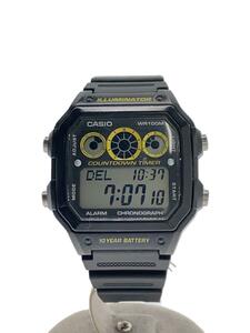 Casio ◆ Quartz Watch/Digital/Rubber/BLK/BLK/ー/AE1300-WH