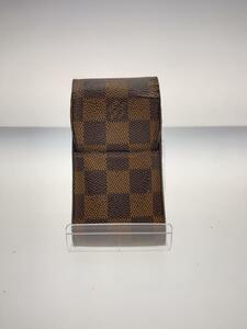 LOUIS VUITTON◆エテュイ・シガレット_ダミエ・エベヌ_BRW/レザー/BRW/メンズ