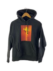 Supreme◆17AW/Piss Christ Hooded Sweatshirt/パーカー/S/コットン/BLK/色褪せ有