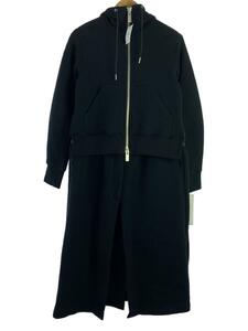 sacai◆ワンピース/1/コットン/BLK/無地/20-05361