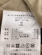 Mr.GENTLEMAN◆P-COAT W/DOWN/ダウンドッキングピーコート/M/ウール/CML_画像4