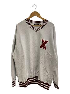 X-LARGE◆腕部分シミ有/スウェット/XL/コットン/GRY/無地/101223012012