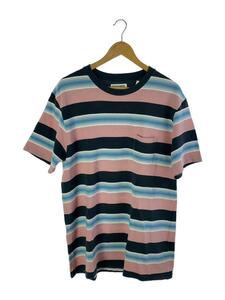 WACKO MARIA◆STRIPED CREW NECK T-SHIRT TYPE-2/Tシャツ/L/コットン/マルチカラー/ボーダー