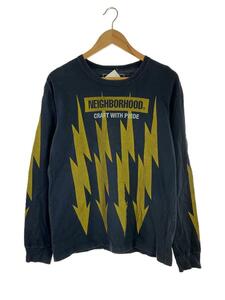 NEIGHBORHOOD◆長袖Tシャツ/M/コットン/NVY/18SS Bolts C-TEE LS