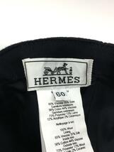 HERMES◆キャップ/-/ウール/BLK/メンズ_画像5