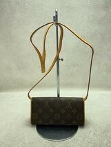 LOUIS VUITTON◆ポシェット・ツインPM_モノグラム・キャンバス_BRW/PVC/BRW_画像3