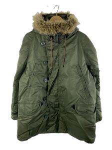 ALPHA INDUSTRIES◆フライトジャケット/L/ナイロン/KHK/無地/n-3b