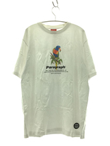 Paragraph◆Tシャツ/1/コットン/ホワイト/白/インコ/カットソー/鳥/半袖/トップス_画像1