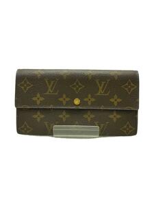 LOUIS VUITTON◆2)ポシェット・ポルト・モネ・クレディ_モノグラム・キャンバス_BRW/PVC/BRW/メンズ