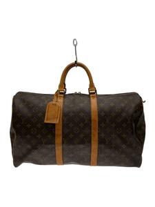 LOUIS VUITTON◆キーポル50_モノグラム・キャンバス_BRW/PVC/BRW