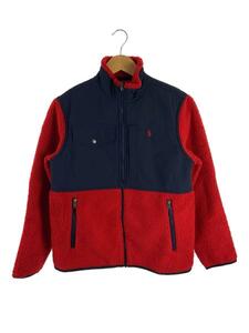 POLO RALPH LAUREN◆フリースジャケット/L/ポリエステル/RED