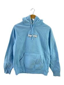 Supreme◆19AW/Bandana Box Logo Hooded Sweatshirt/パーカー/S/コットン/BLU/無