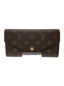 LOUIS VUITTON◆2)ポルト・フォイユ・サラ_モノグラム・キャンバス_BRW_ブラウン/PVC/BRW/レディース