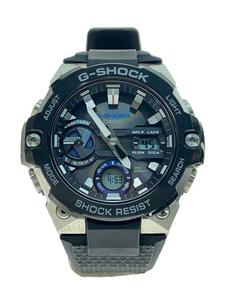 CASIO◆ソーラー腕時計_G-SHOCK/デジアナ/ラバー/BLK