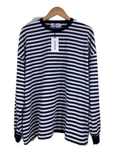 COOTIE◆Polyester Border L/S Tee/ロンT/M/ポリエステル/ボーダー/CTE-24S320