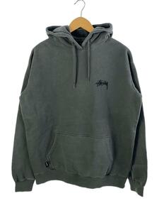 STUSSY◆FUZZY DICE FLEECE HOOD/ST024W1202/パーカー/フーディー/ダイス/S/GRY