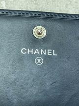 CHANEL◆シャネル/長財布/レザー/BLK/レディース/小銭入れヨゴレ/カンボンライン_画像3