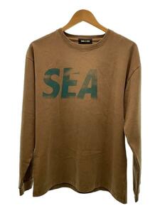 WIND AND SEA◆長袖Tシャツ/S/コットン/BRW/WDS-0-SEA-23-Q3-CS-01