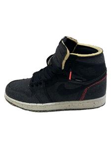 NIKE◆AIR JORDAN 1 HIGH ZOOM_エアジョーダン 1 ハイ ズーム/27cm/BLK/ウール