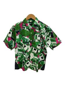 COMME des GARCONS HOMME PLUS◆2002AW/collage print shirt/半袖シャツ/コットン/GRN/総柄/PE-B041