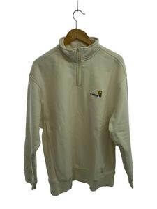 Carhartt◆HALF ZIP AMERICAN SCRIPT SWEAT/スウェット/XL/コットン/CRM