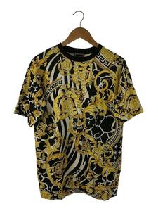 VERSACE◆ヴェルサーチェ/Tシャツ/-/コットン/BLK/総柄