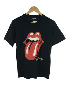 ROLLING STONES◆80s/anvilボディ/USA製/Tシャツ/S/コットン/BLK