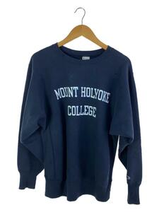 Champion◆90s/MOUNT HOLYOKE COLLEGE/二段プリント/スウェット/L/コットン/NVY//