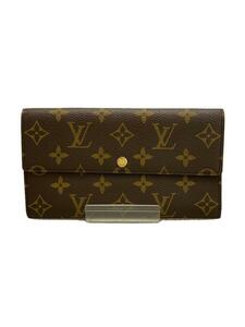 LOUIS VUITTON◆ポルト・トレゾール・インターナショナル_モノグラム・キャンバス_BRW/PVC/BRW/レディース//