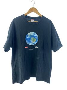 Supreme◆×THE NORTH FACE 20SS ONE WORLD TEE/XL/コットン/BLK/プリント