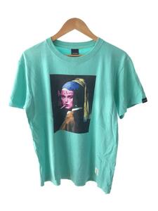 APPLEBUM◆フェルメールコラージュTシャツ/M/コットン/BLU/着用感有