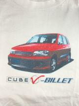 TULTEX◆90S/CUBE BILLET/Tシャツ/L/コットン/WHT/プリント_画像6