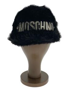 MOSCHINO◆キャップ/FREE/アンゴラ/BLK/無地/レディース/KL8230501