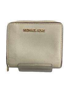 MICHAEL KORS◆2つ折り財布/レザー/GRY/無地/レディース/35T0GTVD6L