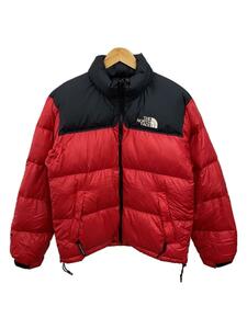 THE NORTH FACE◆Nuptse Jacket/ヌプシ/ダウンジャケット/M/ナイロン/YKKジップ/RED/無地