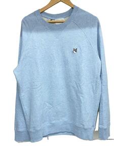 MAISON KITSUNE◆グレーフォックスヘッドパッチクラシットスウェット/M/コットン/BLK/GM00333KM0002