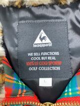 le coq sportif◆GOLF/ダウンブルゾン/中綿ジャケット/L/ポリエステル/レッド/チェック/QGWOJK07_画像3