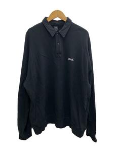 HUF◆ハーフスナップスウェット/XL/コットン/BLK