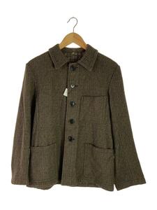 50s/PASCAL/FRENCH WORK WOOL JACKET/40/ウール/BRW/無地/襟裏虫食