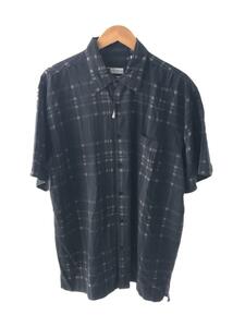 Bachrach◆半袖シャツ/XL/シルク/BLK/チェック//