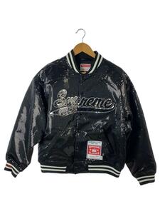 Supreme◆23ss/Sequin Varsity Jacket/スタジャン/M/ポリエステル/BLK