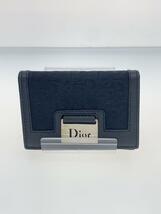 Christian Dior◆トロッター/メタルプレート/カードケース/-/BLK/総柄/レディース/02-LU-0047//_画像1