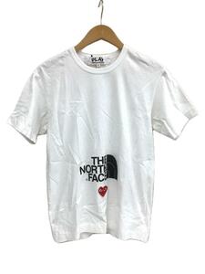 PLAY COMME des GARCONS◆Tシャツ/M/コットン/WHT/AE-T202